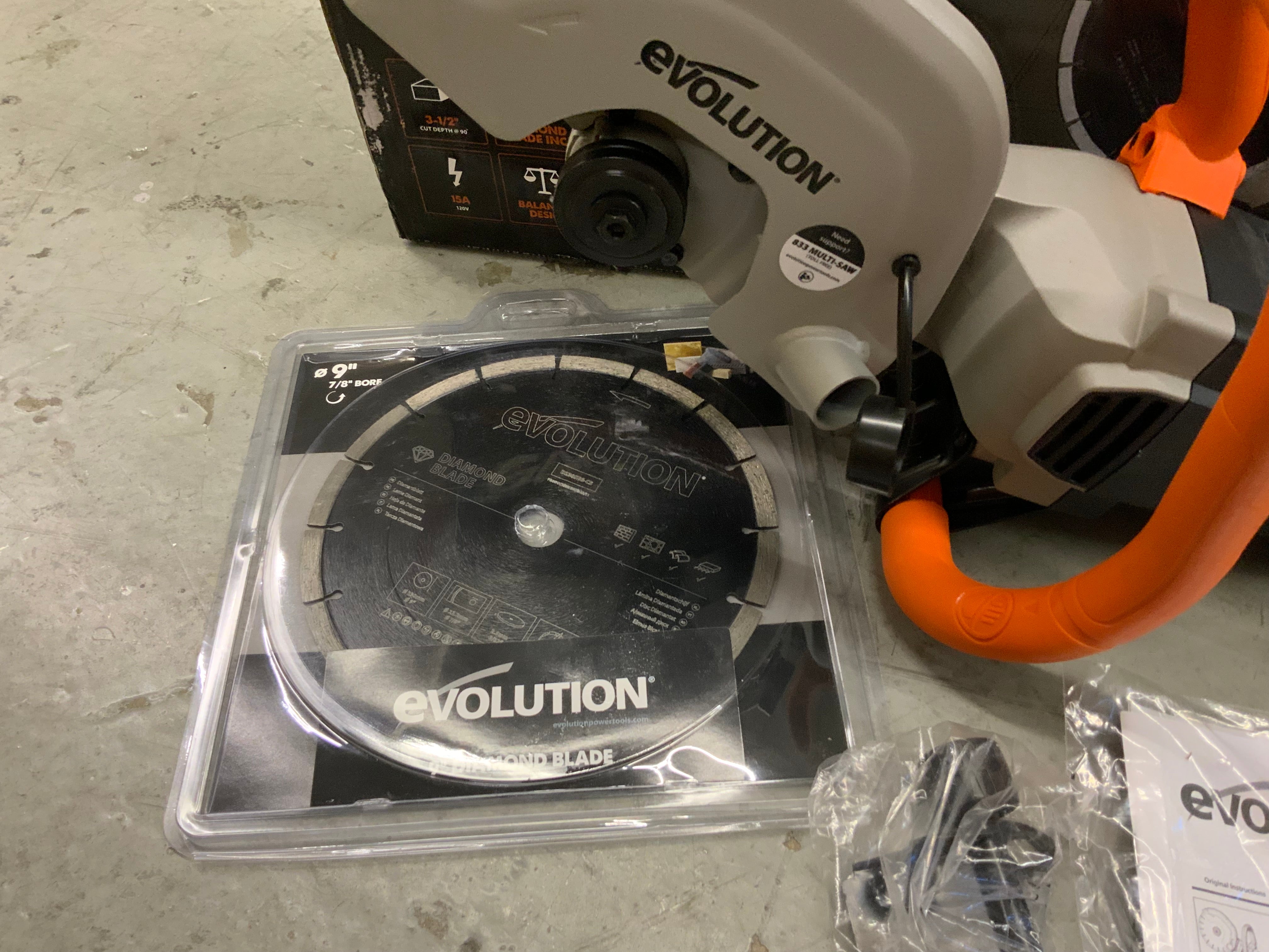 Evolution R230DCT - 9 Inch Electric Concrete Saw W/ 9 Inch Diamond Blade (8089541771502)